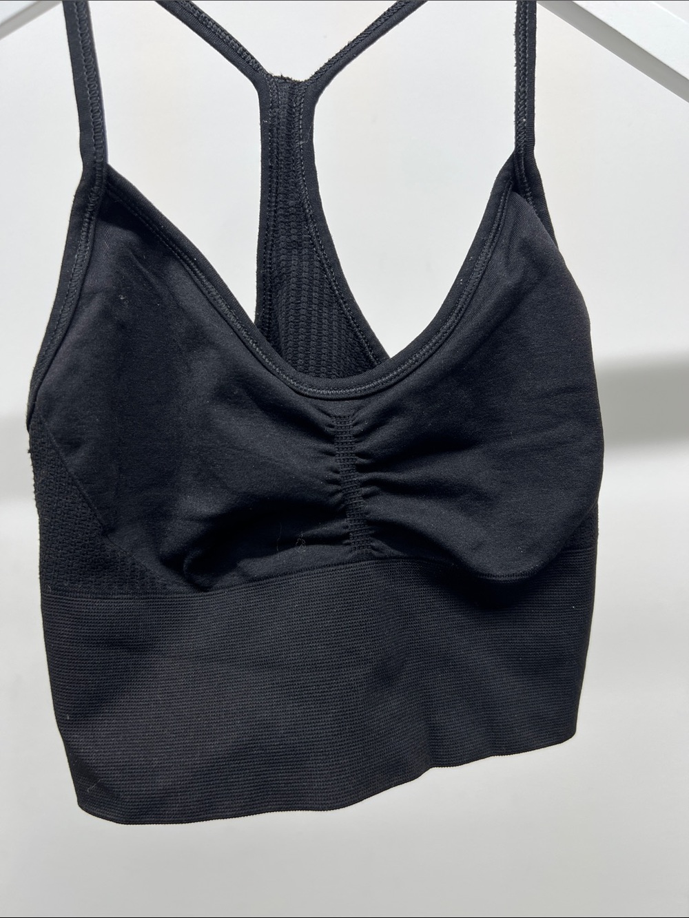 Black Racerback Sports Bra - Picture 2 of 4